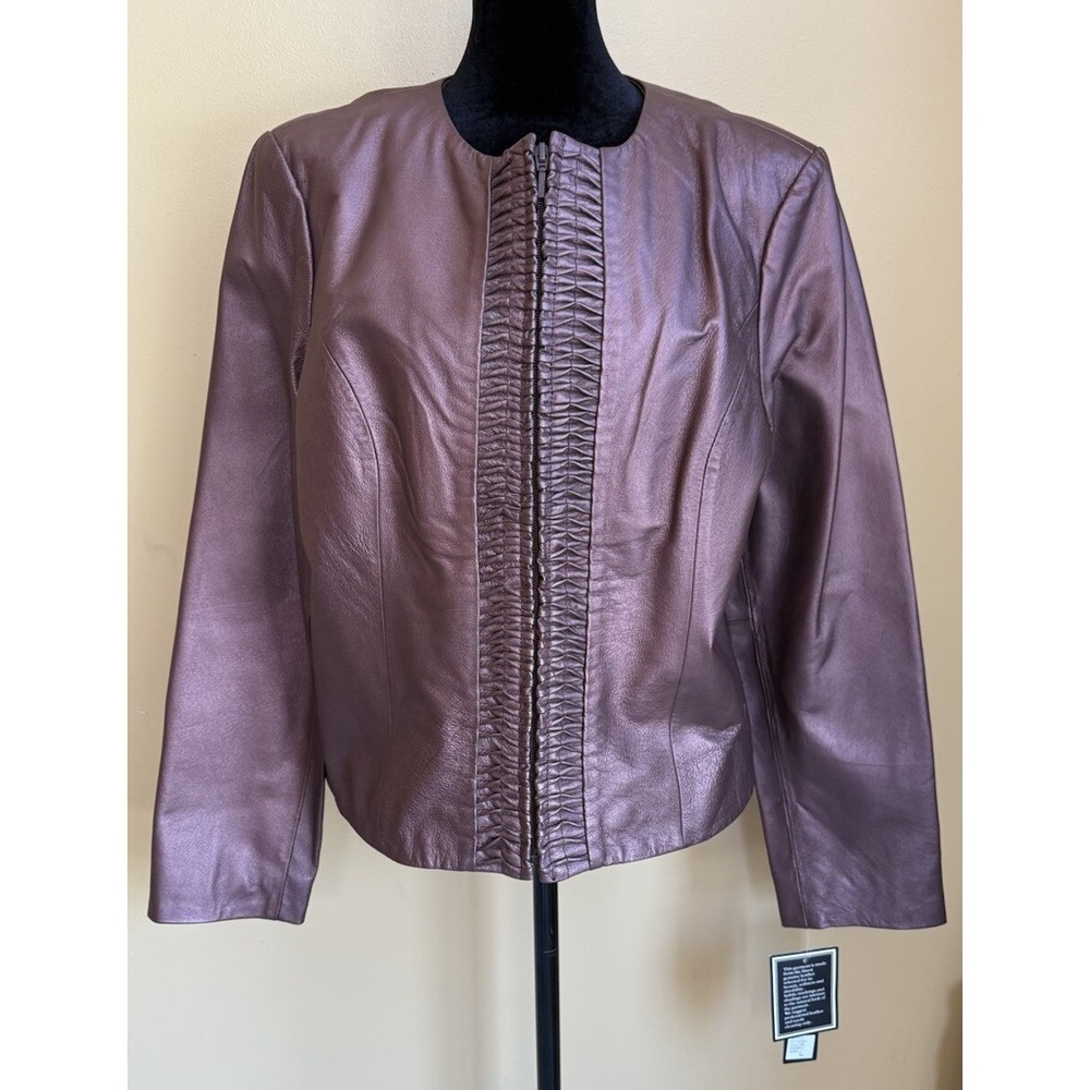 Revue Genuine Leather Jacket Penny Copper Size L NWT